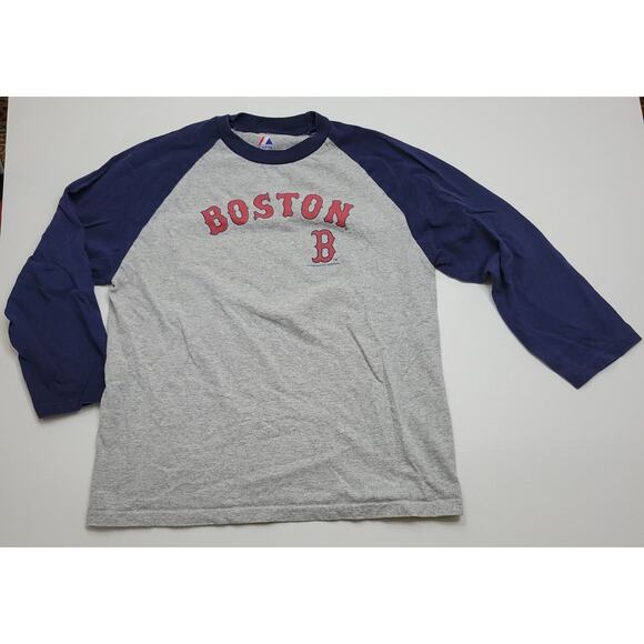 Majestic Boston Red Sox Nike Women's Soft Raglan Sleeve Baseball Top Size L MLB - Picture 1 of 6